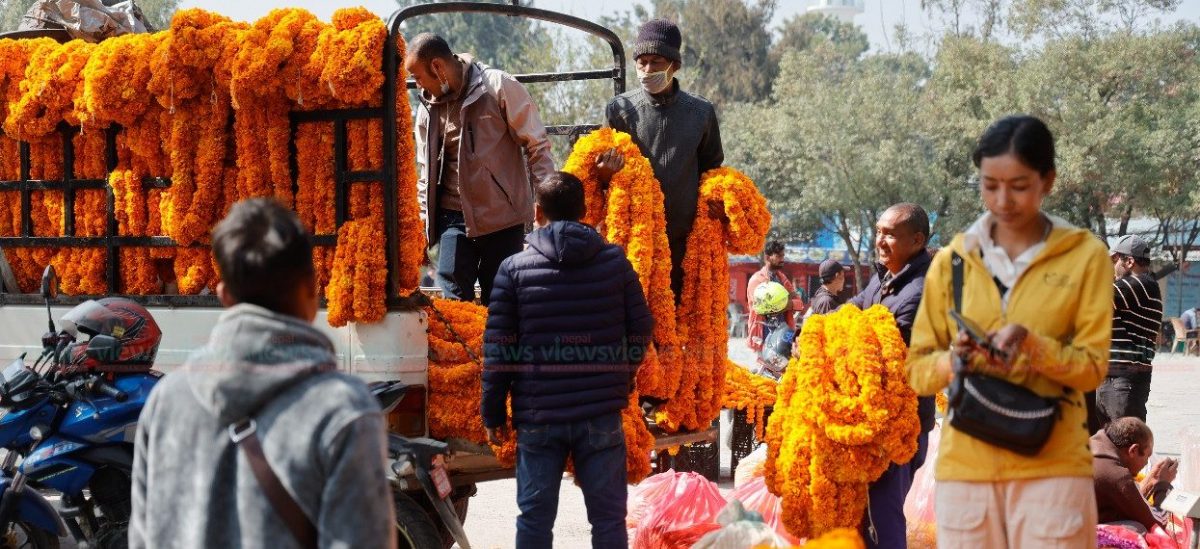 तिहारमा पुग्दैन फूलका माला, आपूर्तिभन्दा माग बढी 