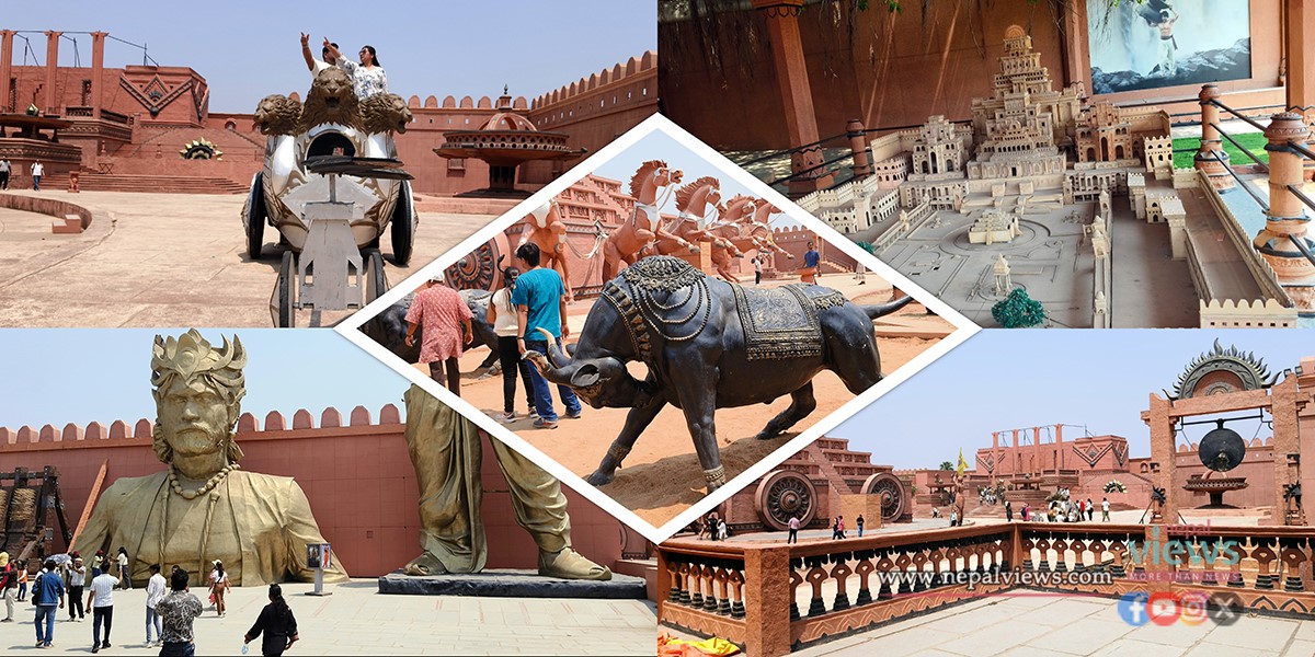 यस्तो देखिन्छ बाहुबलीको सेट (तस्वीरहरू)